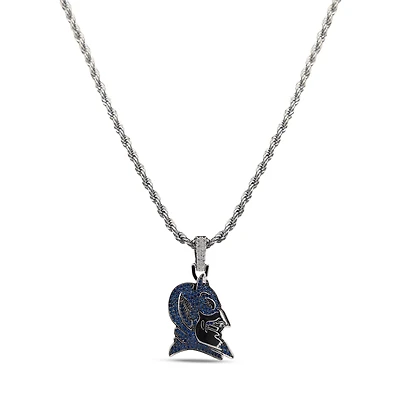 GLD Duke Blue Devils 14K White Gold Logo Pendant & 20" Rope Chain