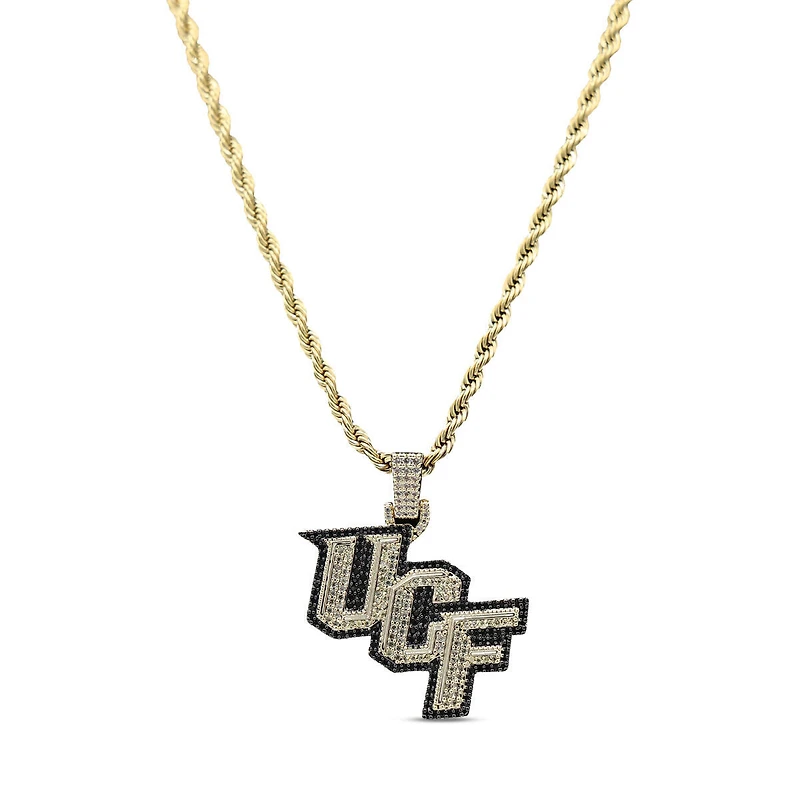 The GLD Shop UCF Knights 18K Yellow Gold Logo Pendant & 20" Rope Chain