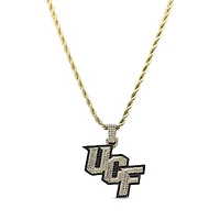 The GLD Shop UCF Knights 18K Yellow Gold Logo Pendant & 20" Rope Chain