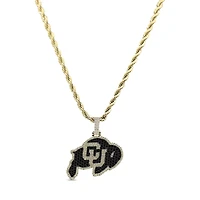 GLD Colorado Buffaloes 18K Yellow Gold Logo Pendant & 20" Rope Chain