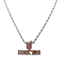 The GLD Shop Texas Longhorns 14K White Gold Logo Pendant & 20" Rope Chain