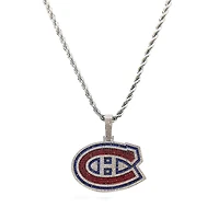 GLD Montreal Canadiens 14K White Gold Logo Pendant & 20" Rope Chain