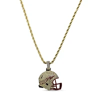 The GLD Shop Florida State Seminoles 18K Yellow Gold Helmet Logo Pendant & 20" Rope Chain