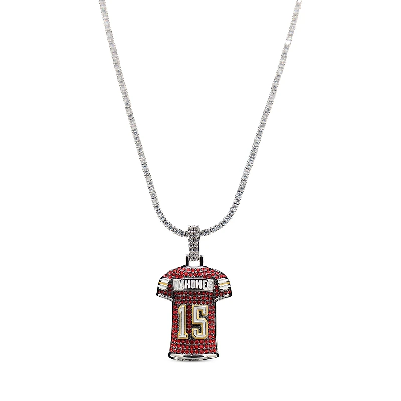 The GLD Shop Kansas City Chiefs 14K White Gold Jersey Logo Pendant & 20" Tennis Chain