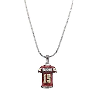 The GLD Shop Kansas City Chiefs 14K White Gold Jersey Logo Pendant & 20" Tennis Chain