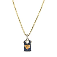 The GLD Shop New York Knicks 18K Yellow Gold Jersey Logo Pendant & 20" Rope Chain