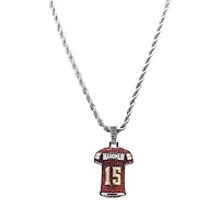 The GLD Shop Kansas City Chiefs 14K White Gold Jersey Logo Pendant & 20" Rope Chain