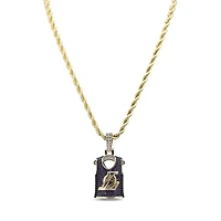 The GLD Shop Los Angeles Lakers 18K Yellow Gold Jersey Logo Pendant & 20" Rope Chain