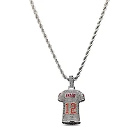 The GLD Shop Tampa Bay Buccaneers 14K White Gold Jersey Logo Pendant & 20" Rope Chain