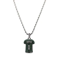 The GLD Shop Philadelphia Eagles 14K White Gold Jersey Logo Pendant & 20" Rope Chain