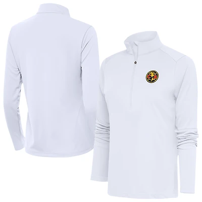 Women's Antigua White Club America Statement Half-Zip Pullover