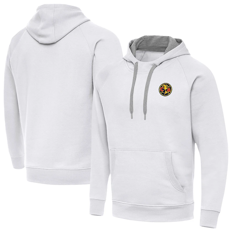 Men's Antigua White Club America Takeover Pullover Hoodie
