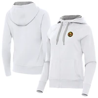 Women's Antigua White Club America Takeover Full-Zip Hoodie