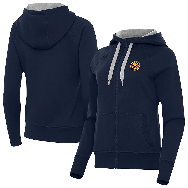 Women's Antigua Navy Club America Takeover Full-Zip Hoodie
