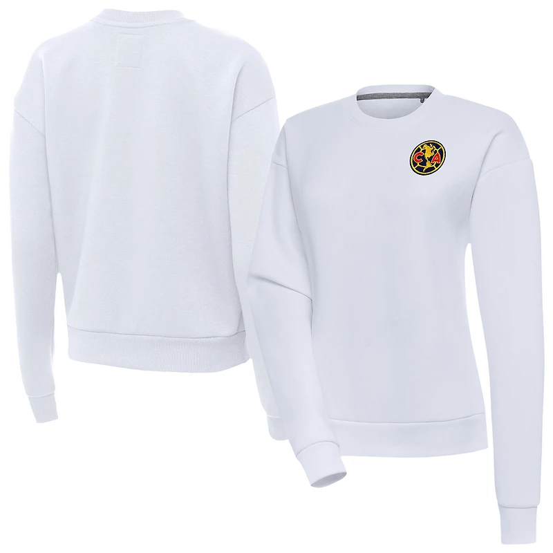 Women's Antigua White Club America Takeover Pullover Sweatshirt