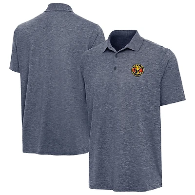 Men's Antigua Heather Navy Club America Triple Shot Polo