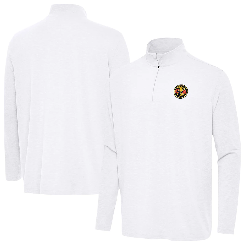 Men's Antigua White Club America Master Quarter-Zip Pullover