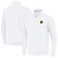 Men's Antigua White Club America Landslide Quarter-Zip Pullover