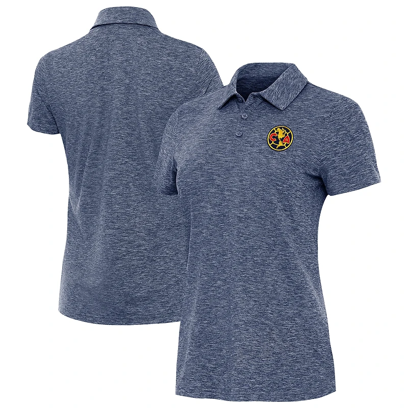 Women's Antigua Heather Navy Club America Triple Shot Polo