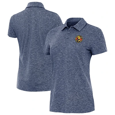 Women's Antigua Heather Navy Club America Triple Shot Polo