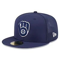 Men's New Era Navy Milwaukee Brewers 2026 Batting Practice 59FIFTY Fitted Hat