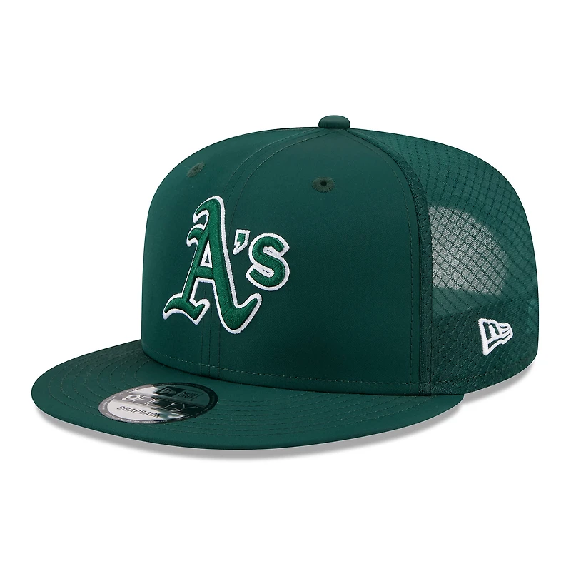 Men's New Era Green Athletics 2026 Batting Practice 9FIFTY Snapback Hat