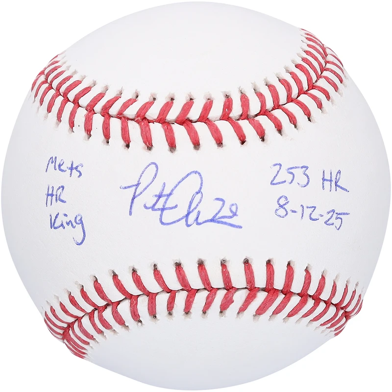 Pete Alonso New York Mets Autographed Baseball with Multiple Inscriptions - Limited Edition of 50