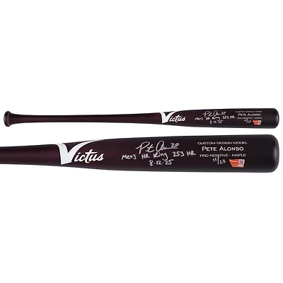 Pete Alonso New York Mets Autographed Victus Game Model Bat with Multiple Inscriptions