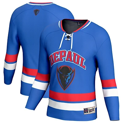 Unisex GameDay Greats Royal DePaul Blue Demons Lightweight Hockey Fashion Jersey