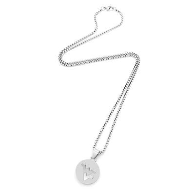 FanDrip West Virginia Mountaineers 24" Stainless Steel Pendant Necklace