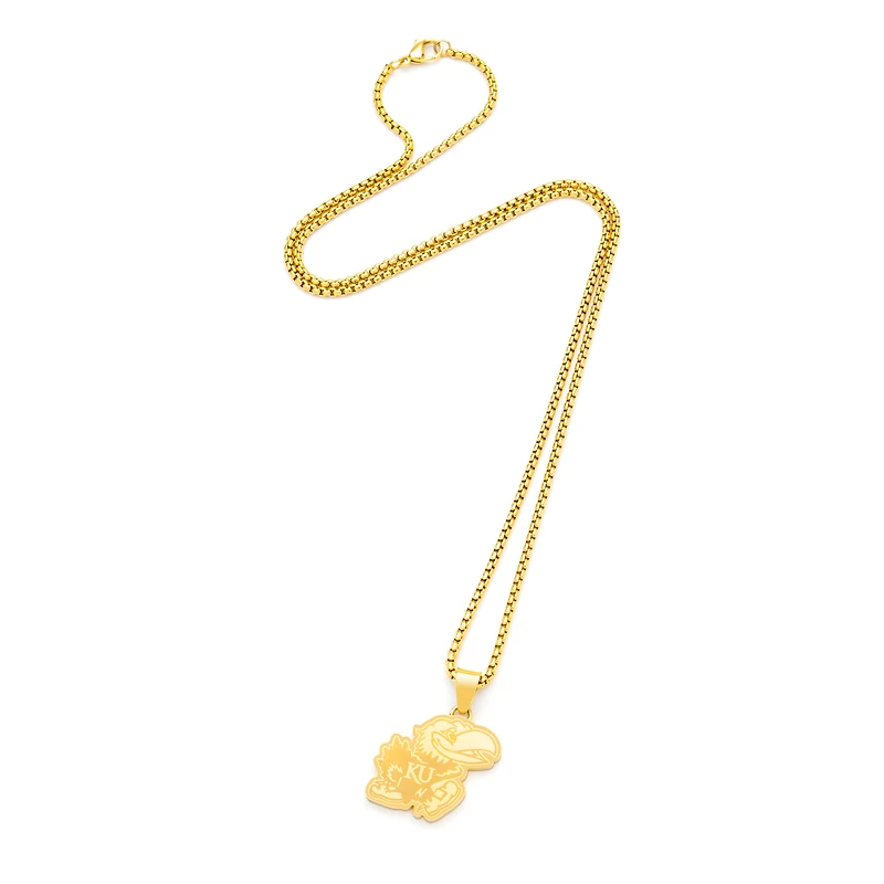 FanDrip Kansas Jayhawks 24" Stainless Steel Pendant Necklace