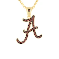 FanDrip Alabama Crimson Tide Created Garnet Script Pendant Necklace with 18" Chain