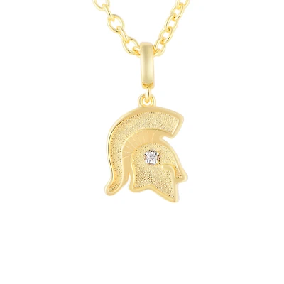 FanDrip Michigan State Spartans Diamond Pendant Necklace with 18" Chain