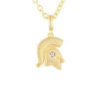 FanDrip Michigan State Spartans Diamond Pendant Necklace with 18" Chain