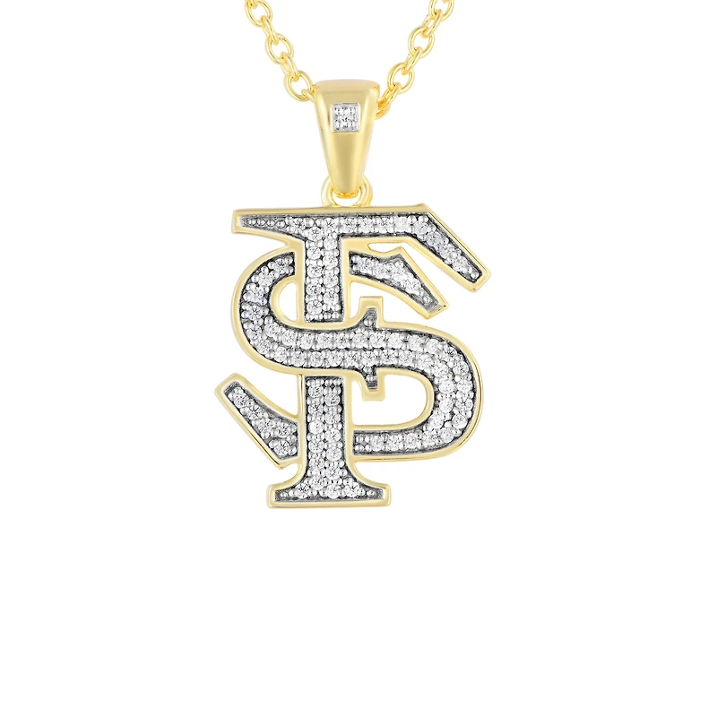 FanDrip Florida State Seminoles Diamond Pendant Necklace with 18" Chain