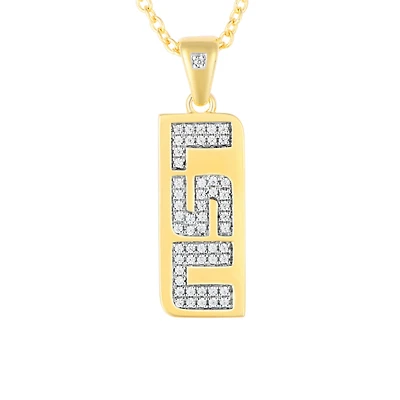 FanDrip LSU Tigers Diamond Pendant Necklace with 18" Chain