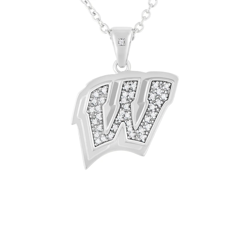 FanDrip Wisconsin Badgers Pendant Necklace with 18" Chain