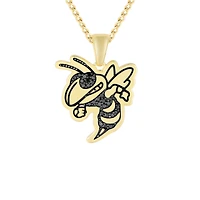 FanDrip Georgia Tech Yellow Jackets Diamond Pendant Necklace with 18" Chain
