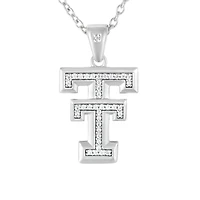 FanDrip Texas Tech Red Raiders Diamond Pendant Necklace with 18" Chain