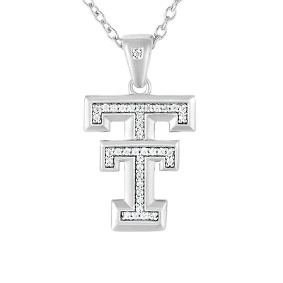 FanDrip Texas Tech Red Raiders Diamond Pendant Necklace with 18" Chain