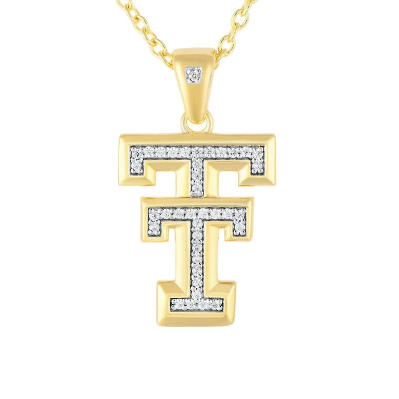 FanDrip Texas Tech Red Raiders Diamond Pendant Necklace with 18" Chain