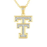FanDrip Texas Tech Red Raiders Diamond Pendant Necklace with 18" Chain