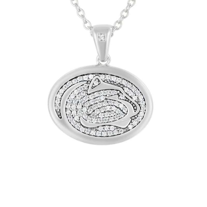FanDrip Penn State Nittany Lions Diamond Pendant Necklace with 18" Chain