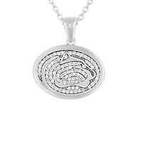 FanDrip Penn State Nittany Lions Diamond Pendant Necklace with 18" Chain