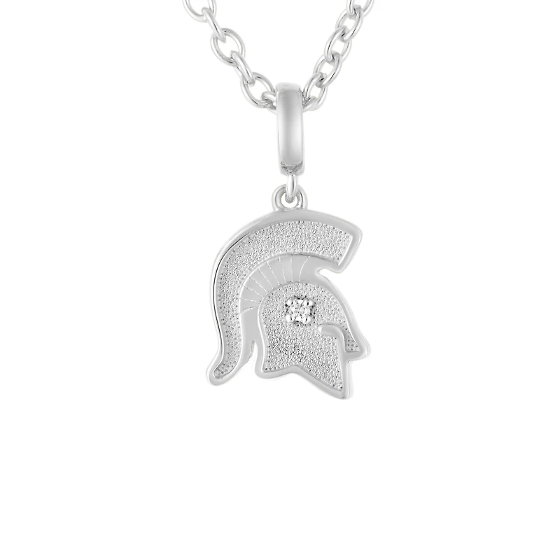 FanDrip Michigan State Spartans Diamond Pendant Necklace with 18" Chain