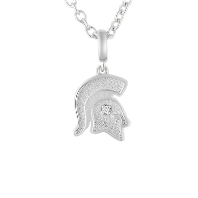 FanDrip Michigan State Spartans Diamond Pendant Necklace with 18" Chain