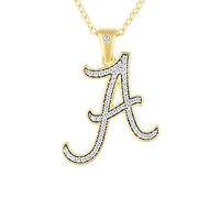 FanDrip Alabama Crimson Tide Diamond Script Pendant Necklace with 18" Chain