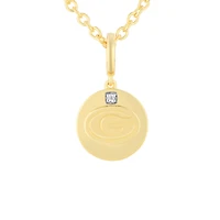 FanDrip Georgia Bulldogs Diamond Pendant Necklace with 18" Chain