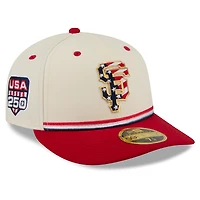 Men's New Era Cream/Red San Francisco Giants USA 250 Fourth of July Low Profile 59FIFTY Fitted Hat