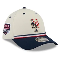 Men's New Era Cream/Navy New York Mets USA 250 Fourth of July 39THIRTY M-Crown Flex Hat